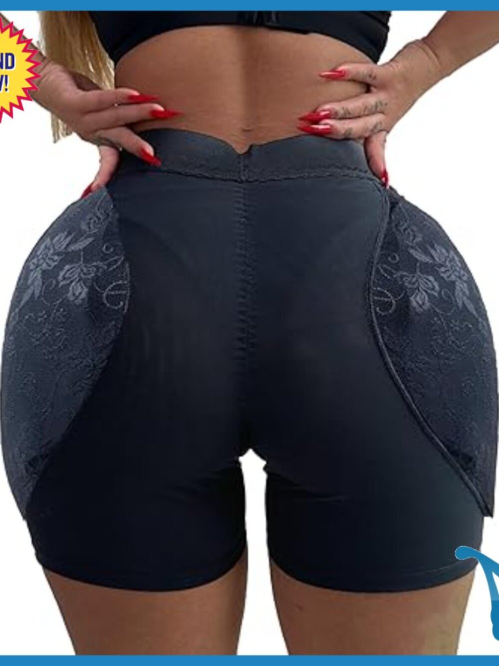 Hip Enhancer Shapewear for Hourglass Figure, 3X-Large, Lace Pattern
